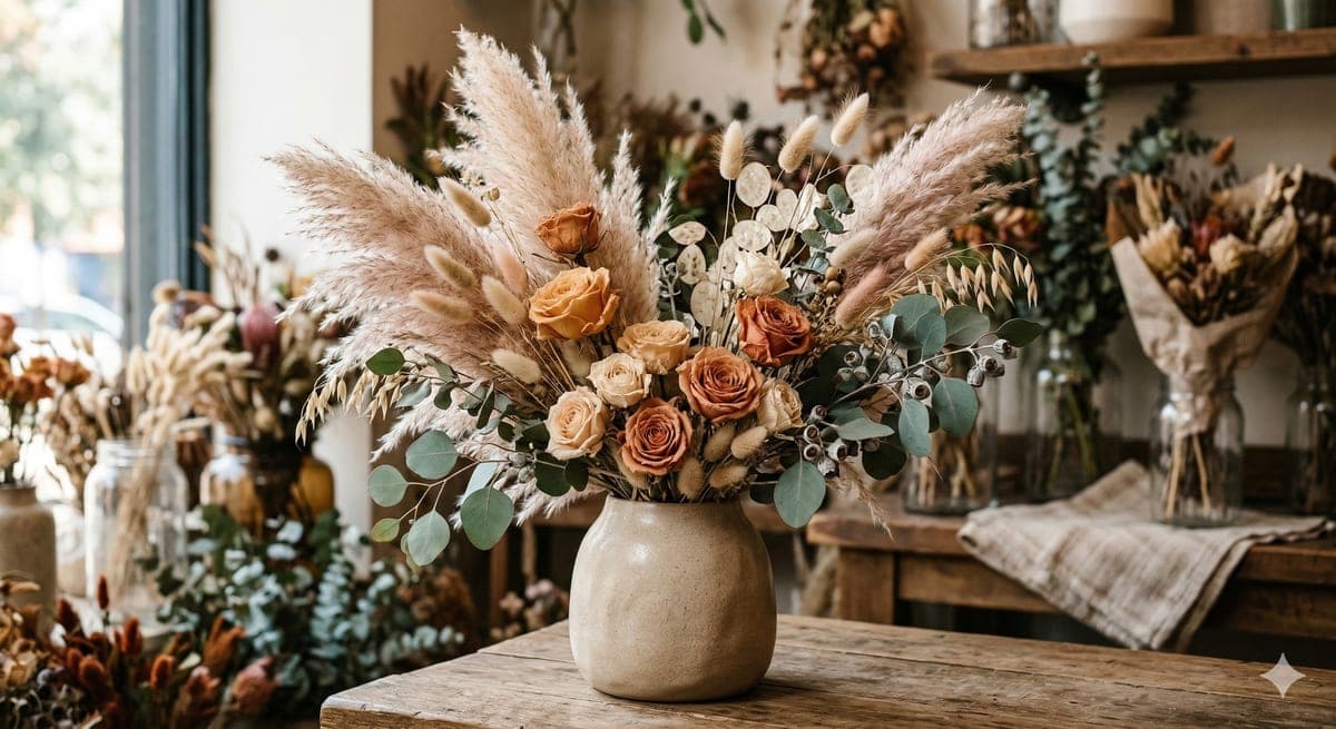 Trockenblumen-Arrangement "Boho"